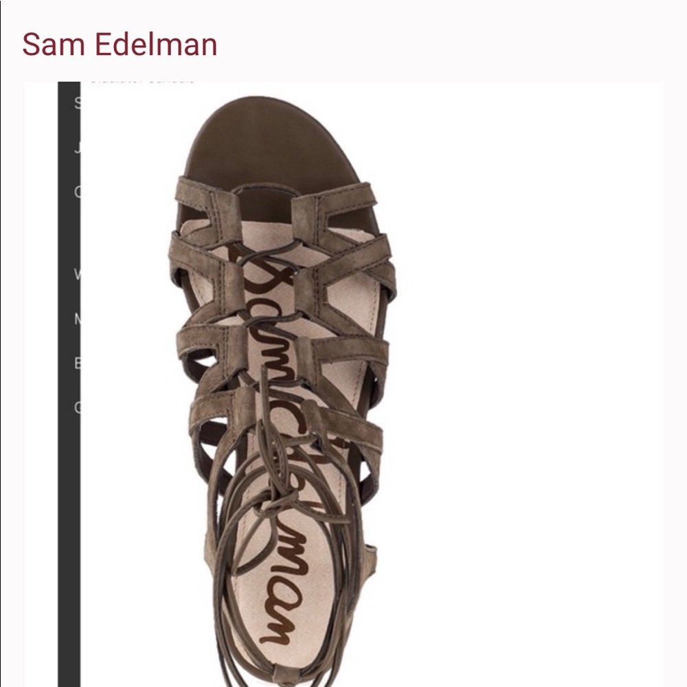 Sam Edelman olive suede sandal